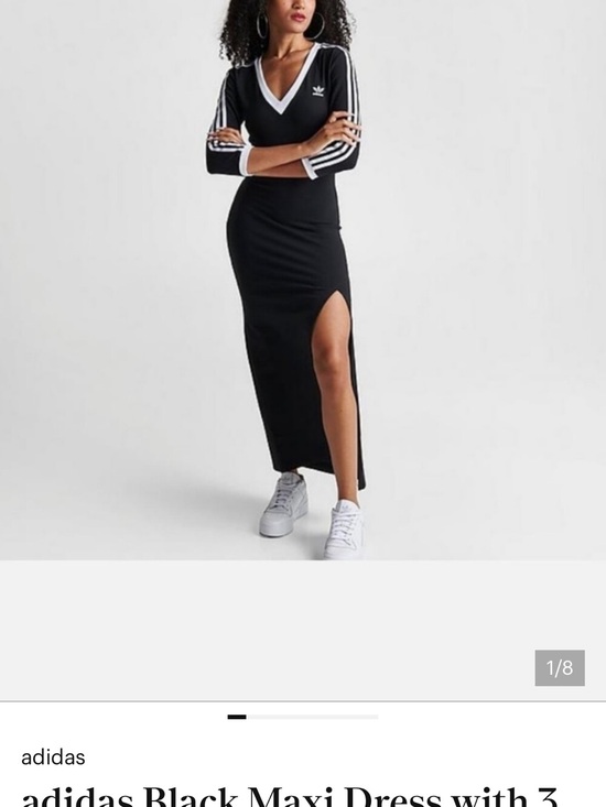 adidas Dresses & Skirts - adidas Black Maxi Skirt with High Side Slit and Three-Stripe Detail